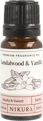 Sandalwood & Vanilla Fragrance Oil - 10Ml | for Gifts, Diffusers, Candle Making, Soap Making | Great for Use in Bath Bombs, Perfume Oil, Perfume Scents | Vegan & UK Made
