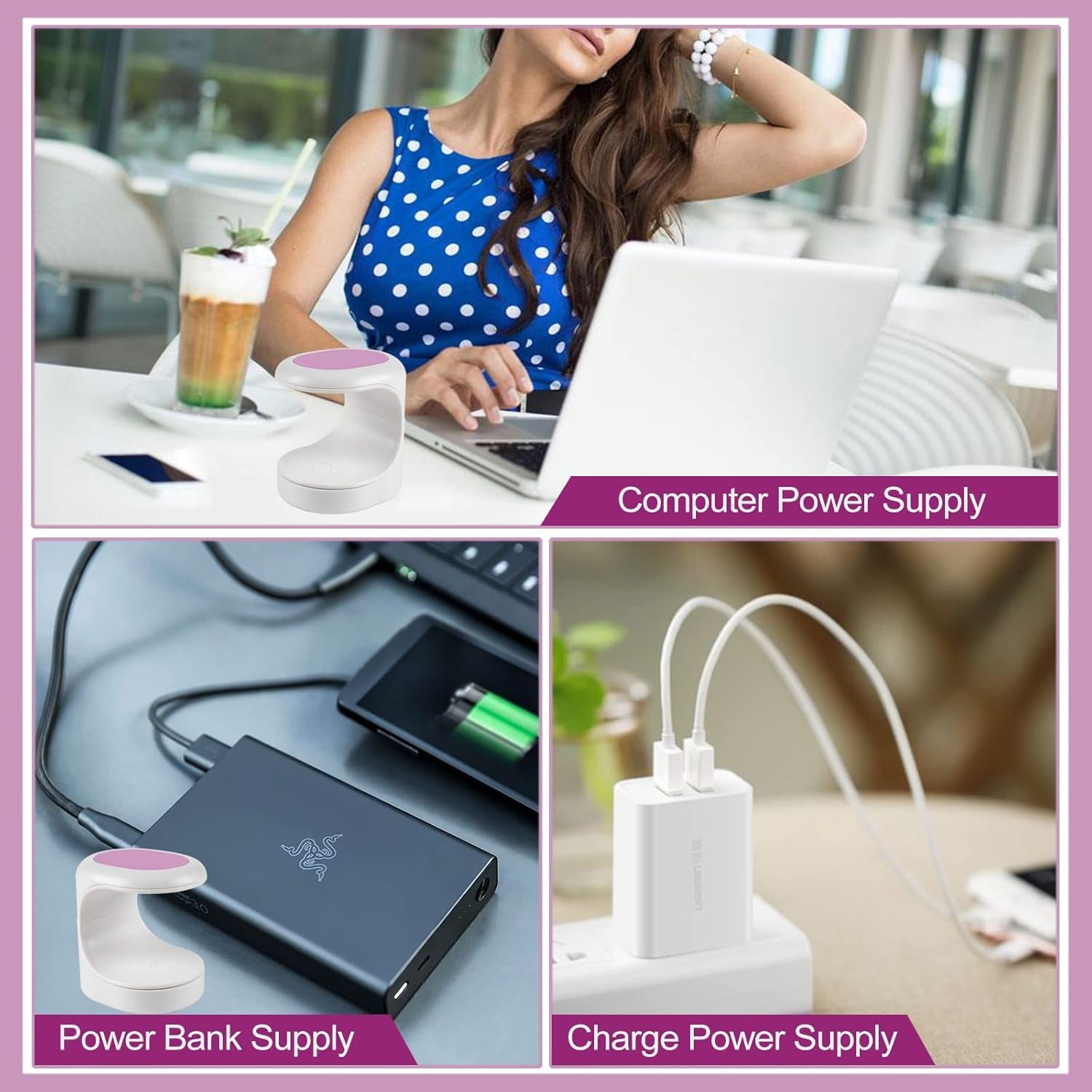UV Nail Lamp,  9W Mini Nail Dryer Portable UV Lamps for Gel Nails USB Gel Lamp, 60S Quick Drying Nail Lamp for Gel Polish (Purple)