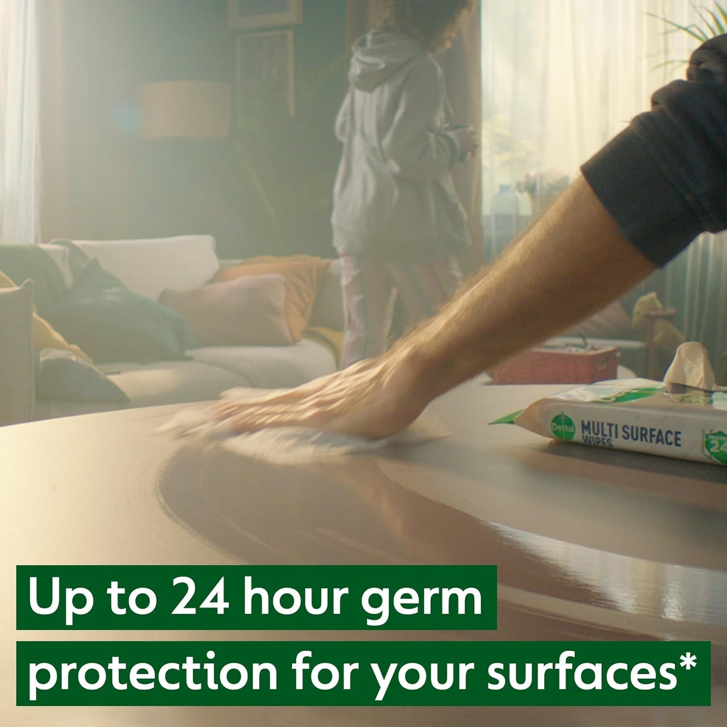 Protect 24 Multipurpose Antibacterial Wipes, 5 Pack of 80, Total 400, Long-Lasting Germ Protection, Ideal for Home, Office, Travel, First Aid Bag Essential
