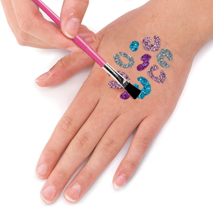 Glitter Tattoos | Create FAB Glittery Kids Tattoos! | Includes 28 Stencils and 4 Sparkly Colours of Bio-Glitter | Girls Gifts for Ages 8+