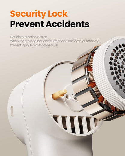 Fabric Shaver, Rechargeable Lint Remover Sweater Defuzzer, Intelligent Digital Display Lints Shaver Fuzzs Pills Bobbles Trimmer for Clothes and Furniture White(1 Pcs)