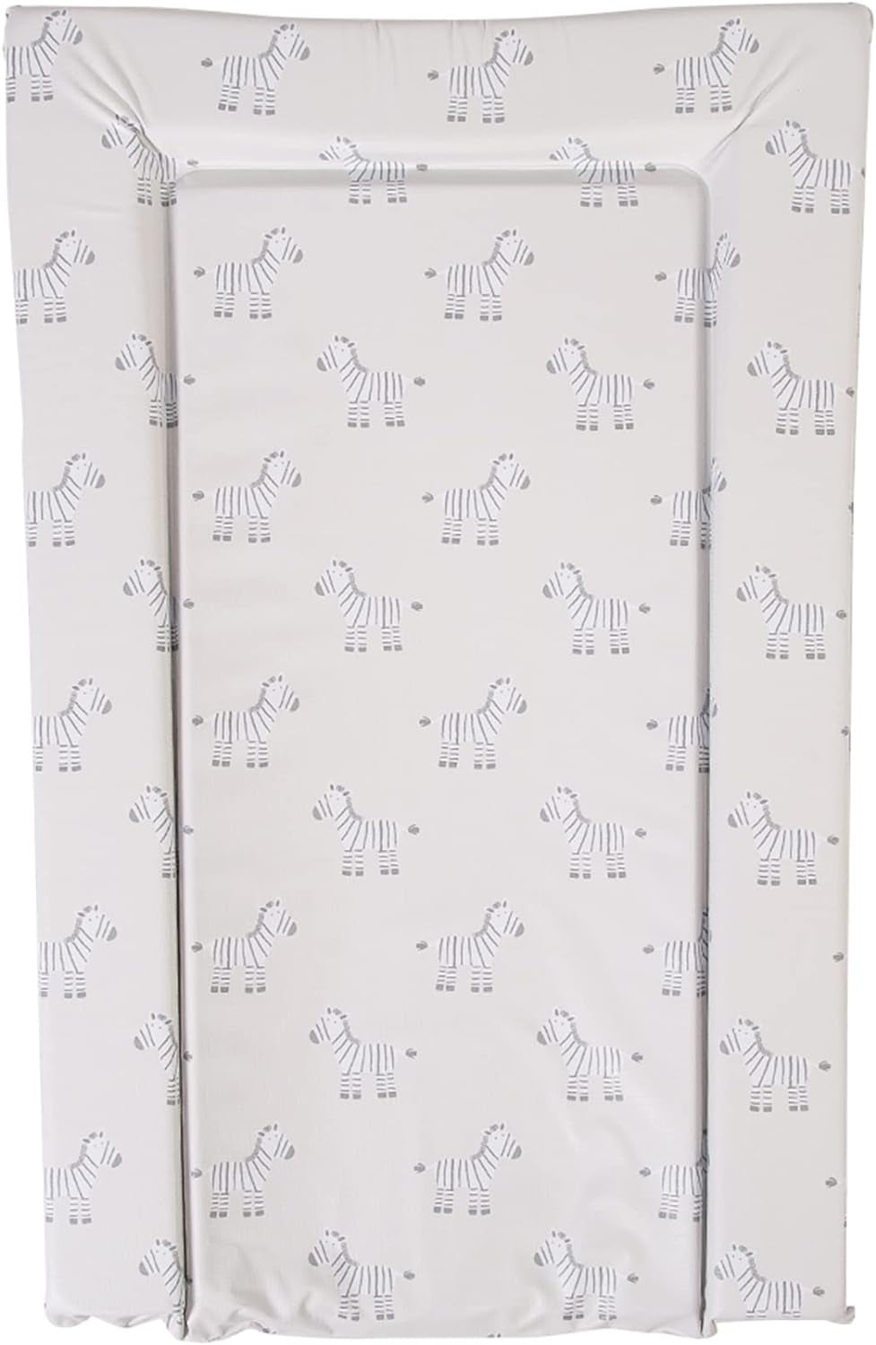Changing Mat Tree Tops. Unisex Baby Changing Mat (74 X 48 X 3.5Cm) with Animal Pattern Design and Raised Padded Edges (White/Grey Zebra Design)