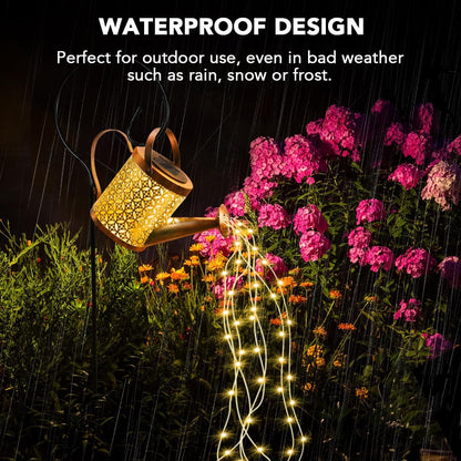 Solar Watering Can Light, LED Solar String Lights Waterproof Dual Mode Water Can Lights for Garden Patio Yard Pathway Lantern Plant Decoration