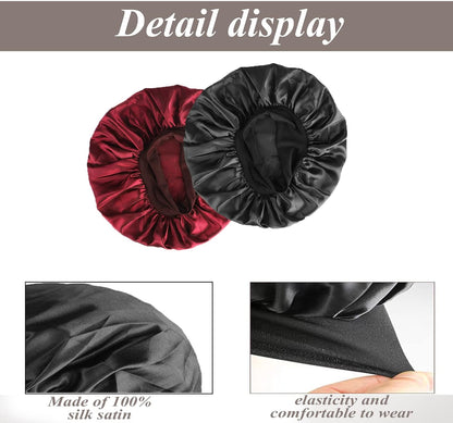 Silk Bonnet Satin Bonnet, Silk Hair Wrap for Sleeping, Soft and Comfortable Silk Sleep Cap
