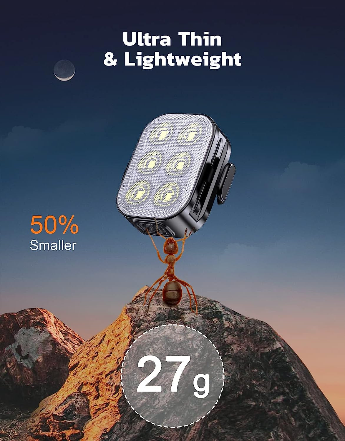 Bike Lights Ultra Slim, Rechargeable Bicycle Lights Front and Rear, 4+6 Modes Bike Light, Waterproof IP65 Cycle Lights for Road Safety, 1.5 Hrs Fast Charging Bike Light Cycling Headlights Set