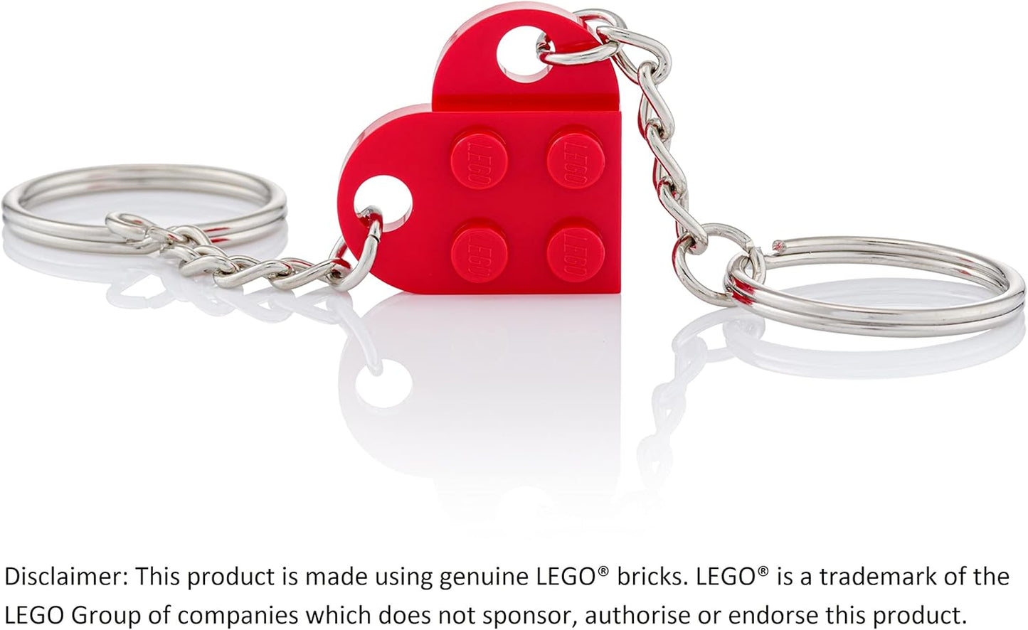 Heart Keyring | Two Keyrings | Gift Pouch Included | Red