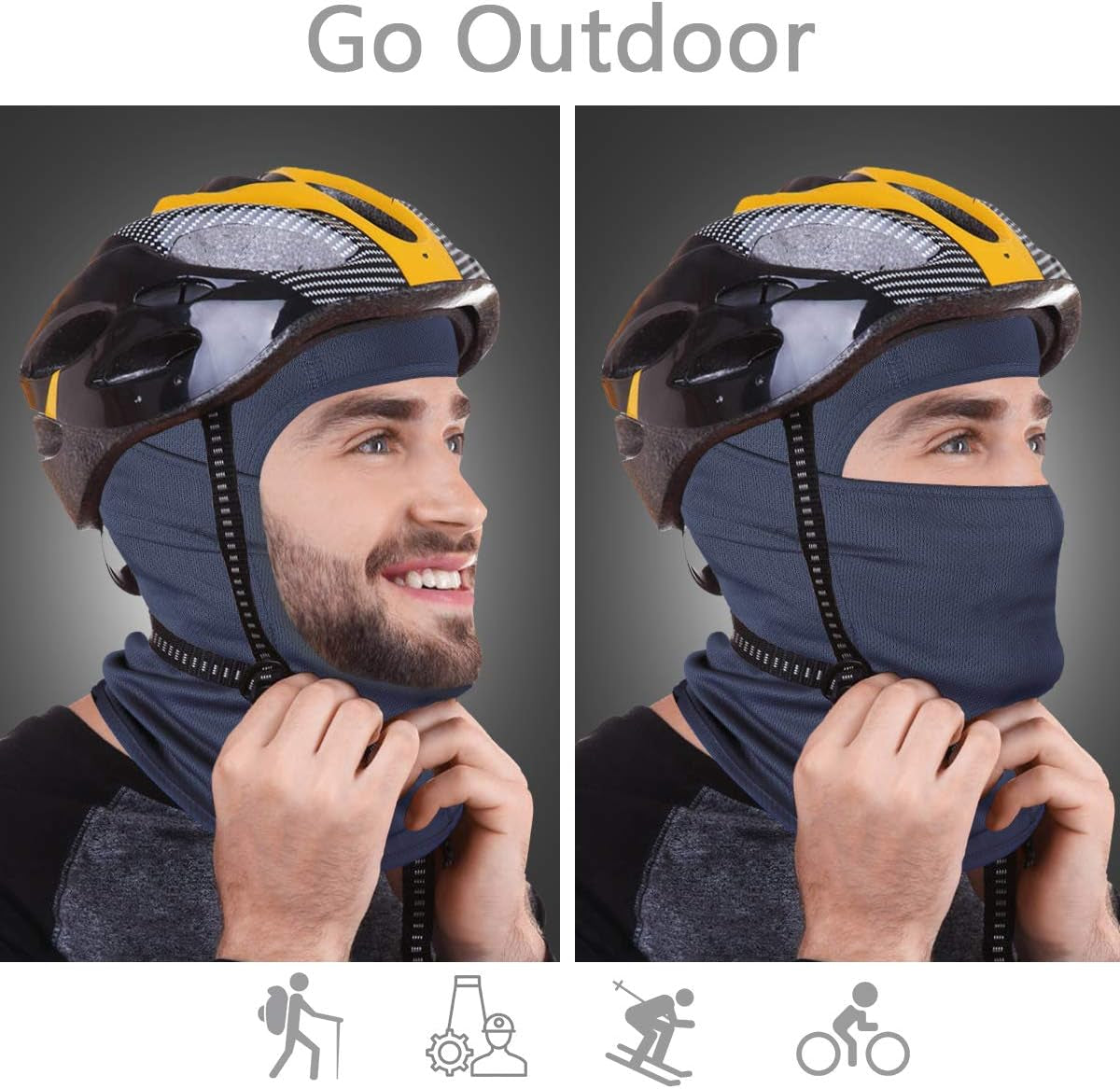 Balaclava Face Mask, Ski Mask UV Protector Lightweight for Motorcycle Cycling Running