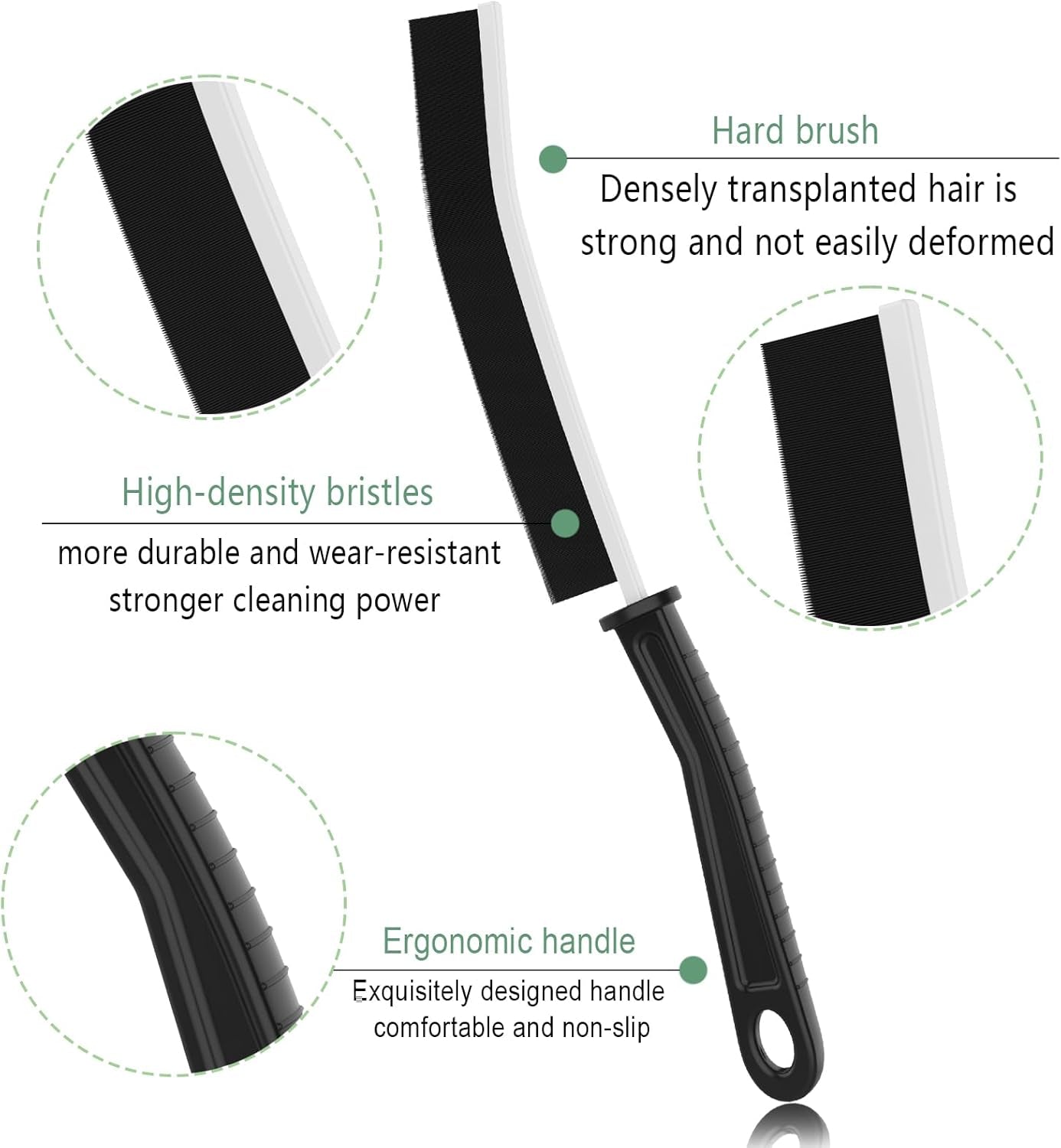 Crevice Cleaning Brush,2 Pcs Bathroom Crevice Gaps Cleaning Brush Groove Crevice Cleaning Tool for Narrow Corners in Home Kitchen Bathroom and Window Hard Bristle Crevice Cleaning Brush UK (2)