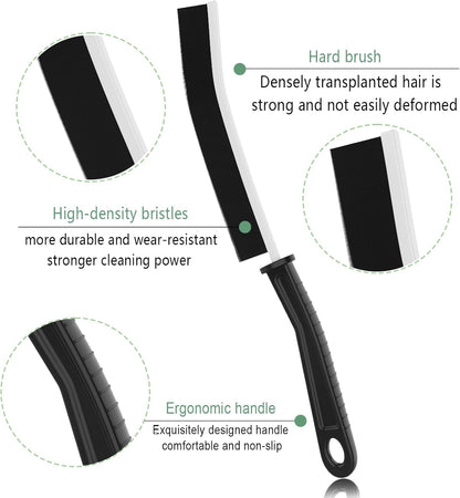 Crevice Cleaning Brush,2 Pcs Bathroom Crevice Gaps Cleaning Brush Groove Crevice Cleaning Tool for Narrow Corners in Home Kitchen Bathroom and Window Hard Bristle Crevice Cleaning Brush UK (2)