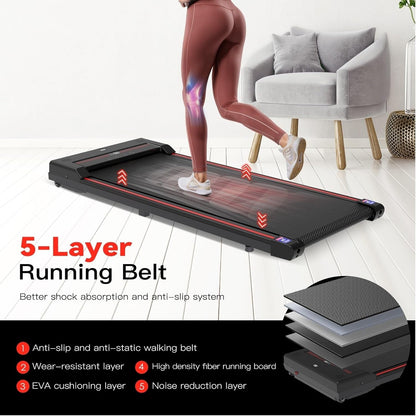 Walking Pad Treadmill-Under Desk Treadmill-2.5Hp Treadmills for Home,320 Lb Capacity,Remote Control & LED Display