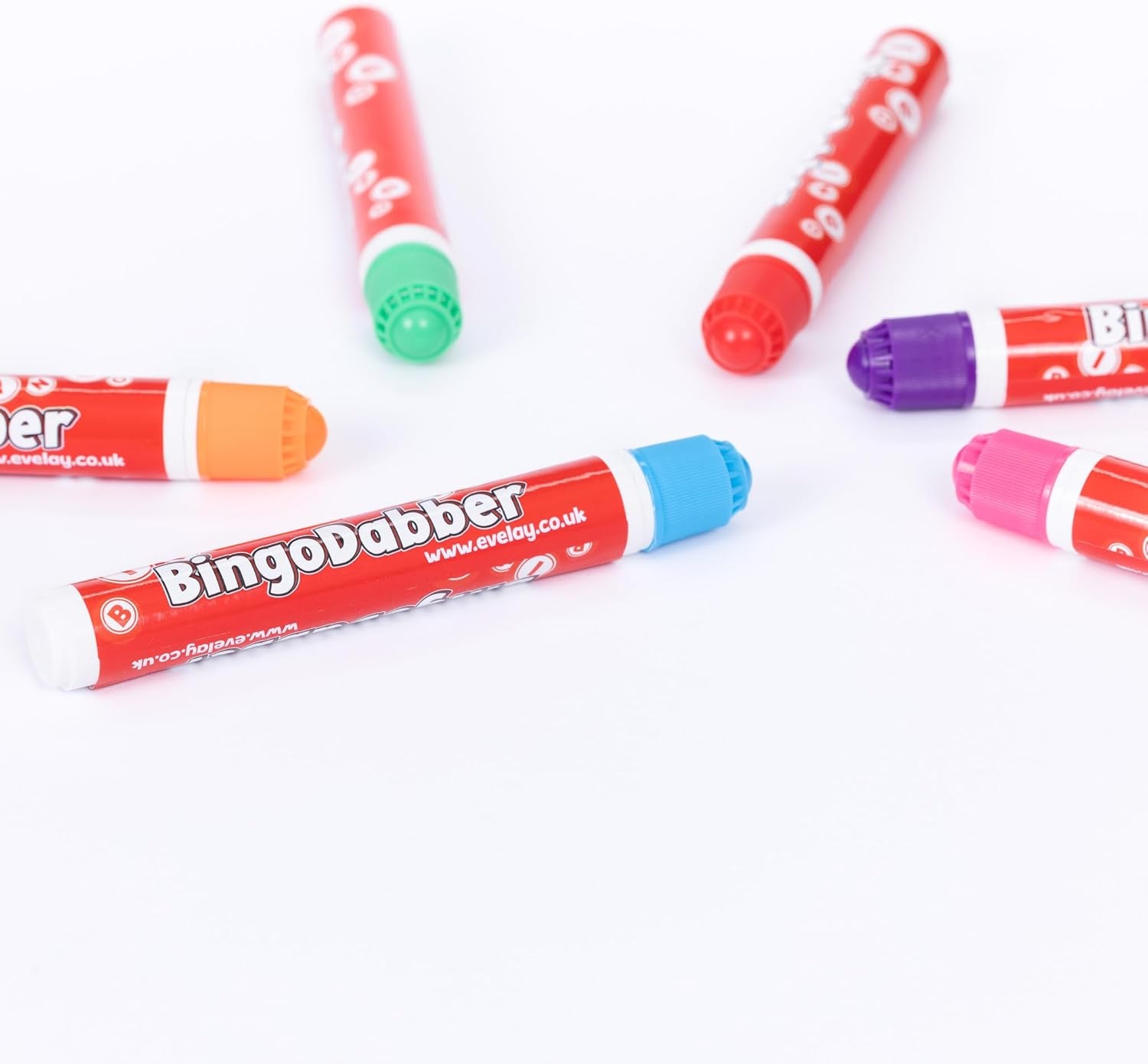 Bingo Dabbers Markers Mixed Colours Pens for Bingo Tickets Games - Pack of 6