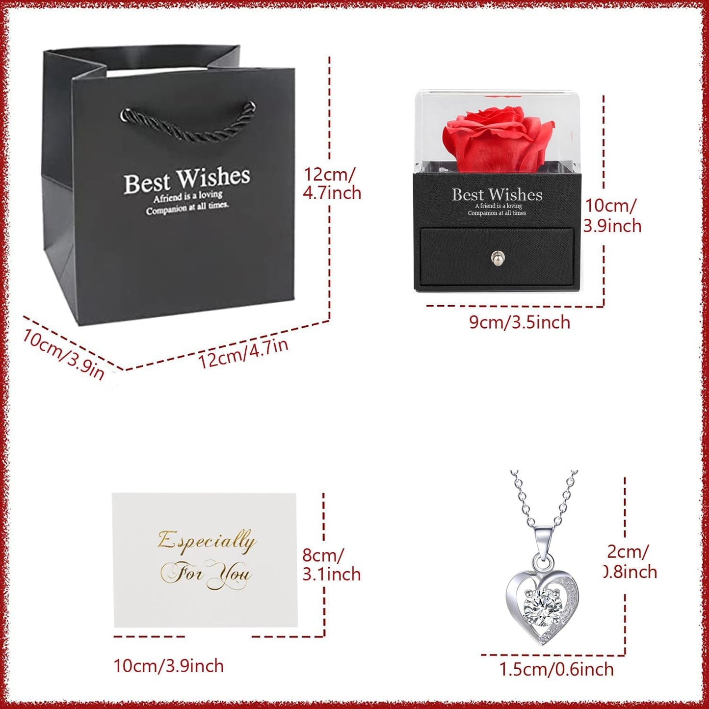 Gift for Women,Eternal Rose with Gift Box,Romantic Birthday Gifts for Her,Mum,Sister,Girlfriend,Grandma on Valentines Day,Anniversary,Mothers,Christmas