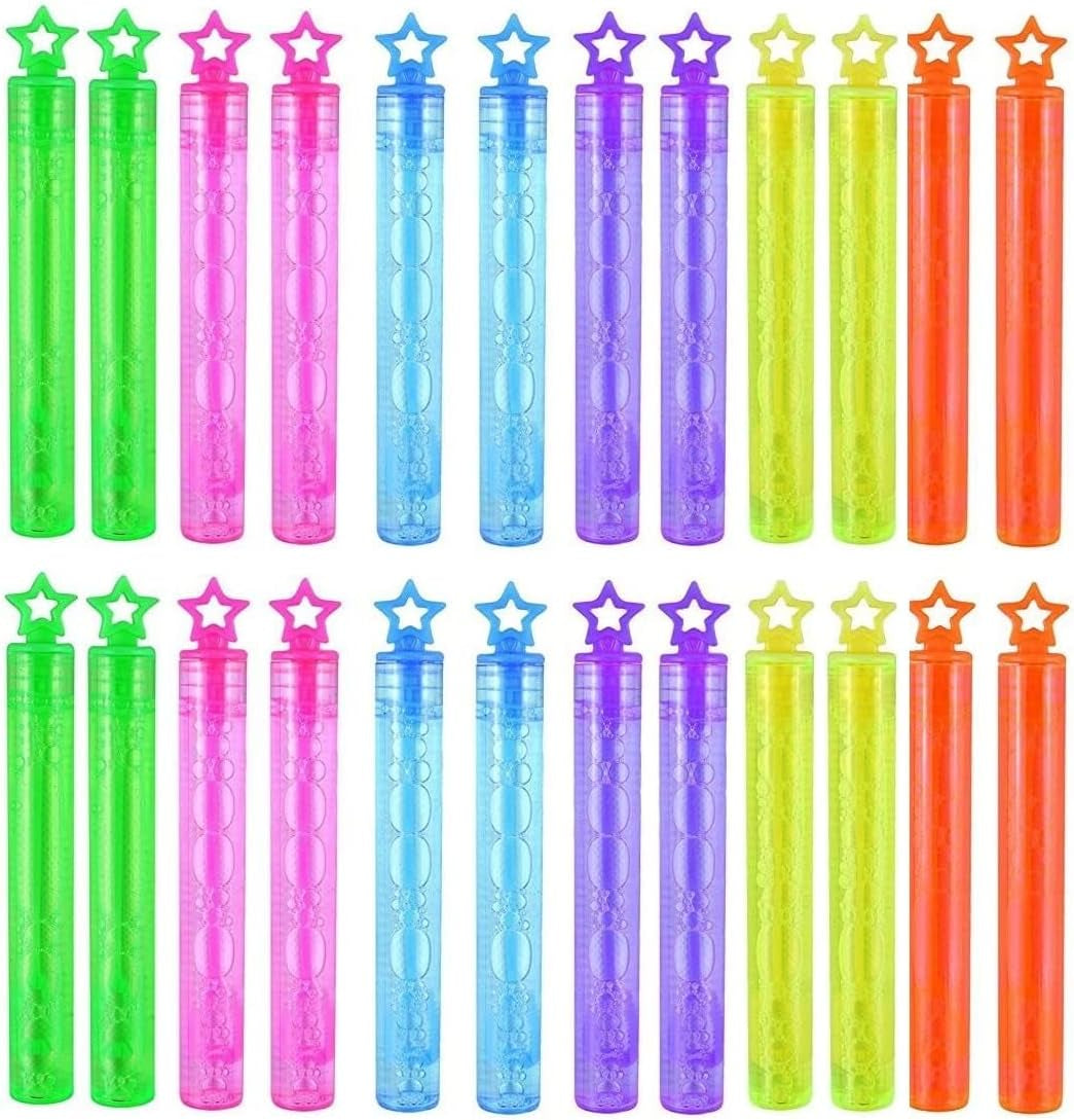 36-Pack Bubble Tubes Party Bag Fillers - Fun and Colorful Toy Bubble Tubes for Kids - Ideal Wedding Favors, Party Favors, Loot Bag and Stocking Fillers