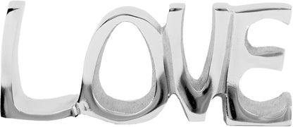 Recycled Metal 'Love' Sign | 20Cm X 8.5Cm | Fair Trade and Handmade | Metal Fireplace Ornament Gift New Home Decor