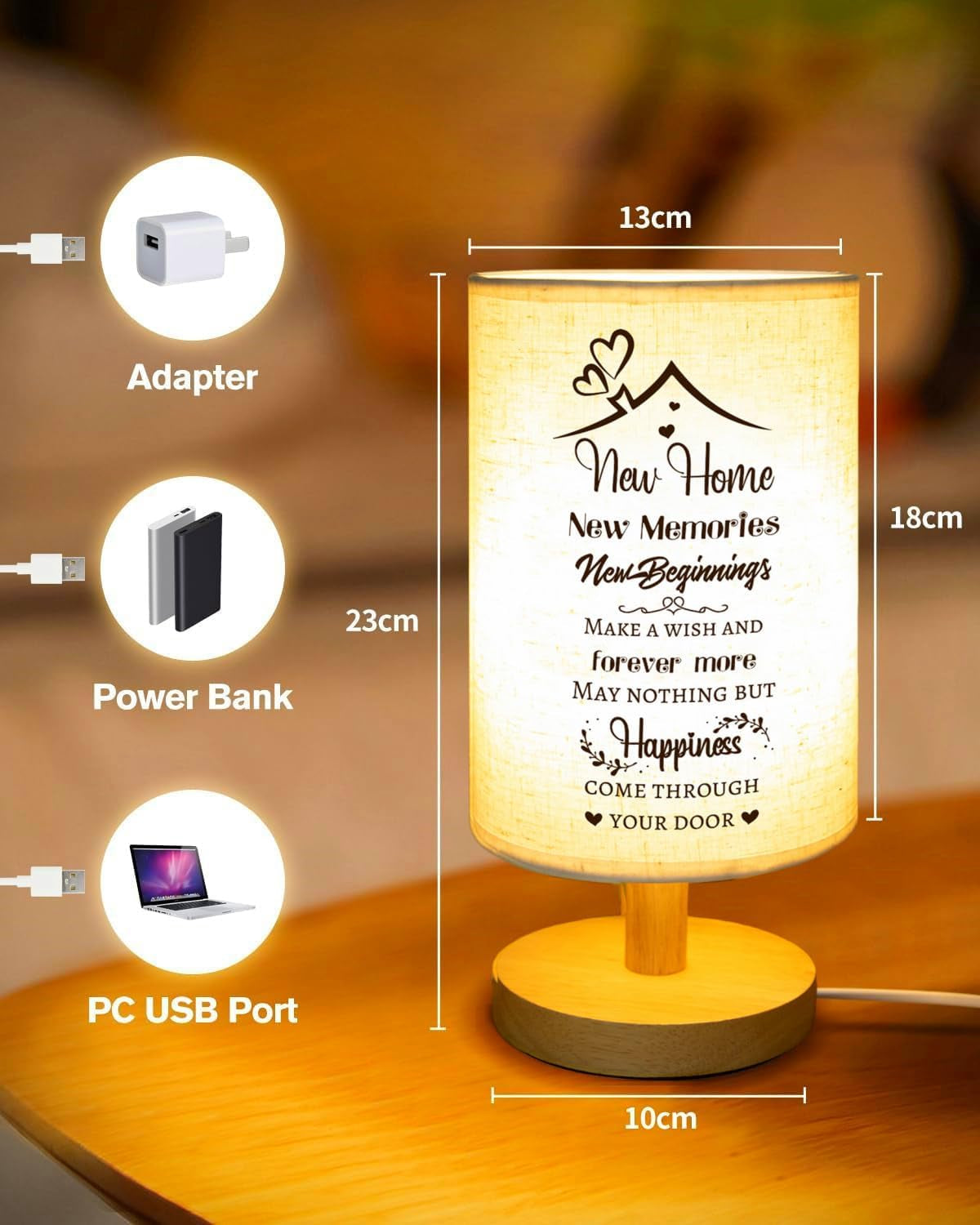 New Home Gifts, House Warming Gifts for New House Gifts for Couple Best Friend Family Table Lamp Housewarming or New Home Gift for Couple Moving in New Home Owner Gift Ideas First Home
