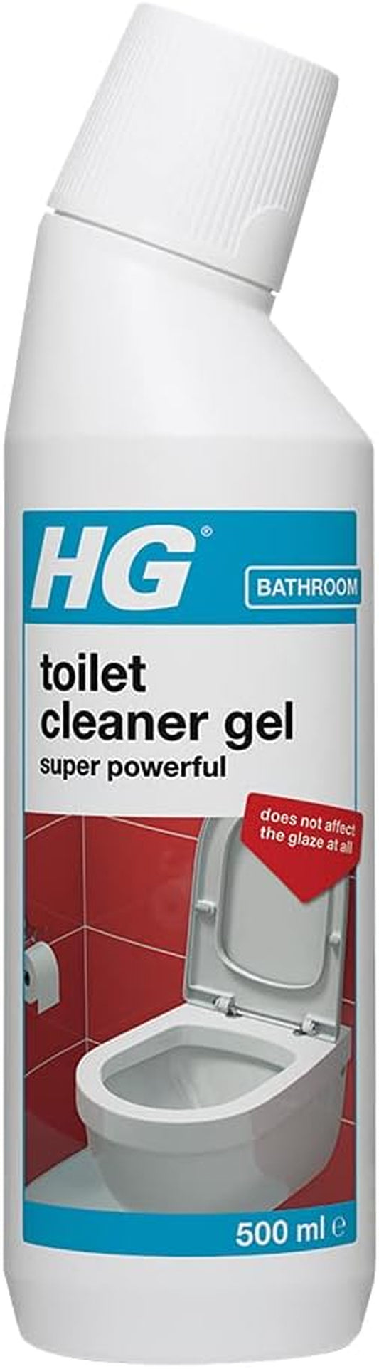 Toilet Cleaner Gel Super Powerful, Effective Bathroom/Wc Descaler Cleans Toilet Bowl & under Loo Rim, Limescale & Stain Remover (500 Ml) - 322050106