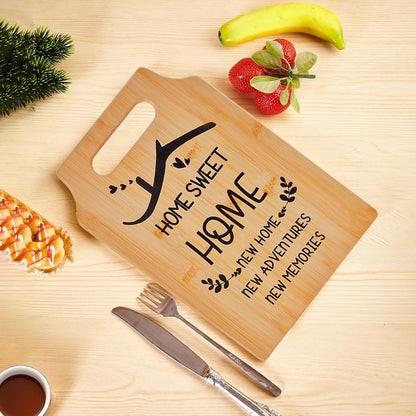 New Home Gifts, Bamboo Chopping Board Decoration House Warming Gifts for Best Friend Couple Family, Ideas Kitchen Housewarming Gifts for New House(32X22X1.2Cm)