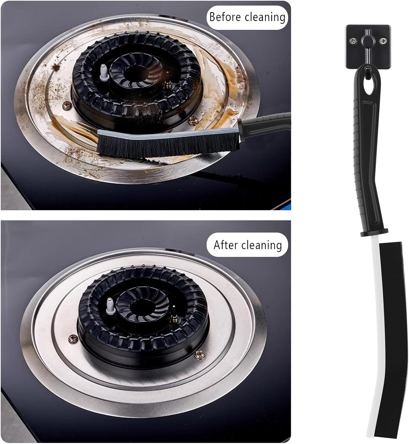 Crevice Cleaning Brush,2 Pcs Bathroom Crevice Gaps Cleaning Brush Groove Crevice Cleaning Tool for Narrow Corners in Home Kitchen Bathroom and Window Hard Bristle Crevice Cleaning Brush UK (2)