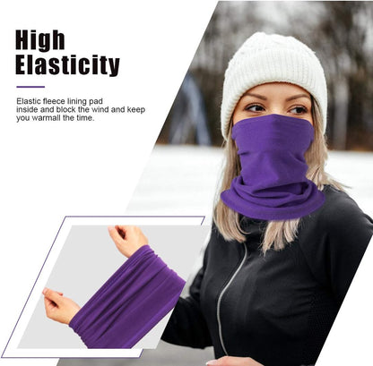 Neck Warmer Snood for Men & Women,Winter Neck Gaiter Fleece Bandana Face Covering Mask Windproof Neck Scarf Neckwear for Outdoor Sports Motorcycle Skiing Running Cycling