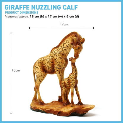 Eye Catching Free Standing Graceful GIRAFFE and CALF Decorative ORNAMENT | Giraffe Gifts for Women Men Girls Boys Giraffes Lover Gift Birthday Friendship Gifts Present Animal Lover Gift