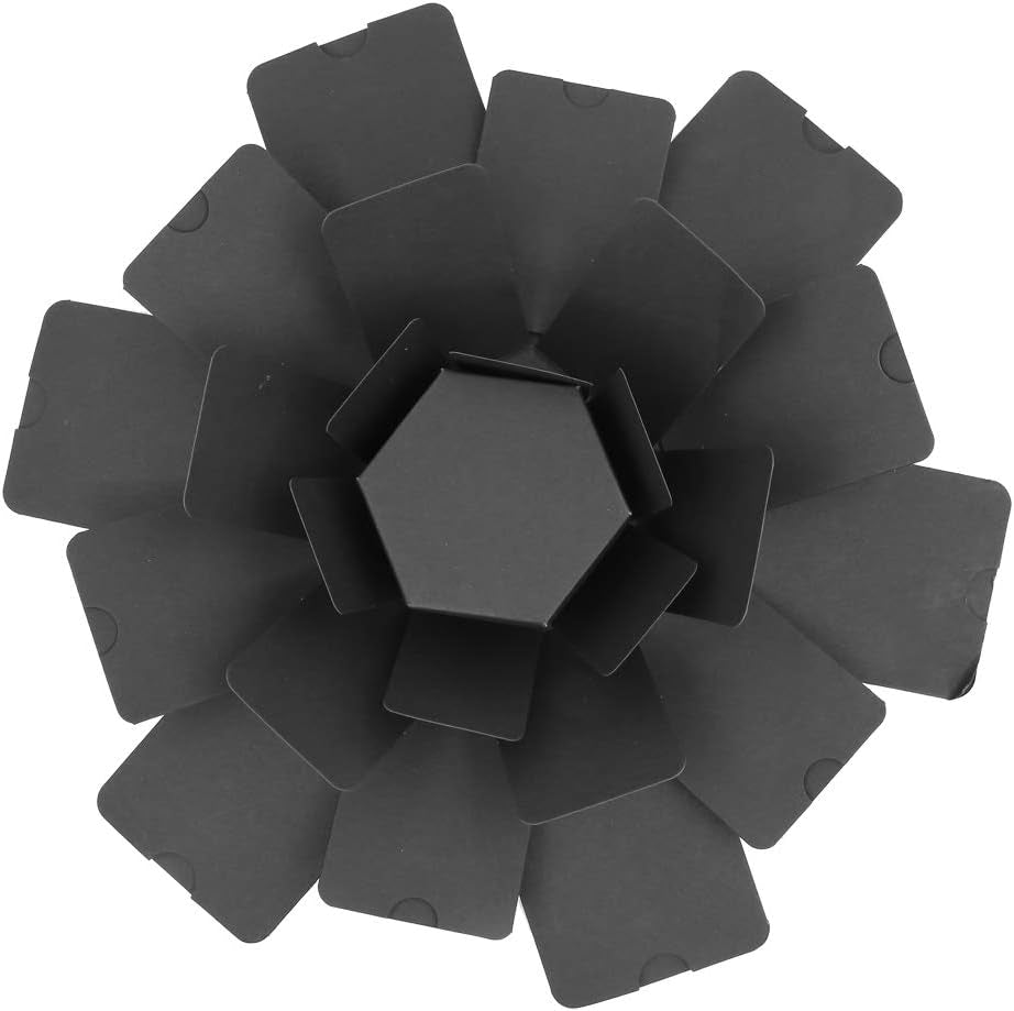 Dawa Black Explosion Box,Creative Handmade DIY Photo Album Scrapbooking Gift Box for Christmas Birthday Anniversary Valentine Wedding Mother'S Day