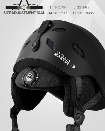 KELVIN Ski Helmet - with ASTM Certified Safety, 9 Options - for Men, Women & Youth