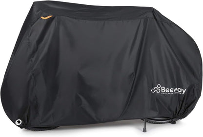 Bike Cover, Waterproof Bicycle Cover Indoor Outdoor Storage - 210T Nylon with Pu Coating, Safty Straps, Lock-Holes, Fits for Most Bikes up to 29"