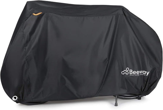 Bike Cover, Waterproof Bicycle Cover Indoor Outdoor Storage - 210T Nylon with Pu Coating, Safty Straps, Lock-Holes, Fits for Most Bikes up to 29"