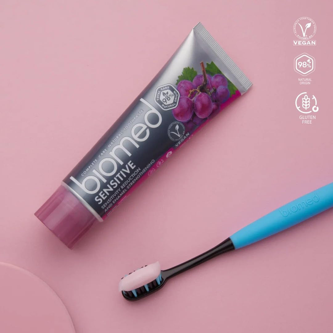 Sensitive 98% Natural Toothpaste | Sensitivity & Enamel Strengthening | Red Grape Seed Extract, Vegan, SLES Free 100G