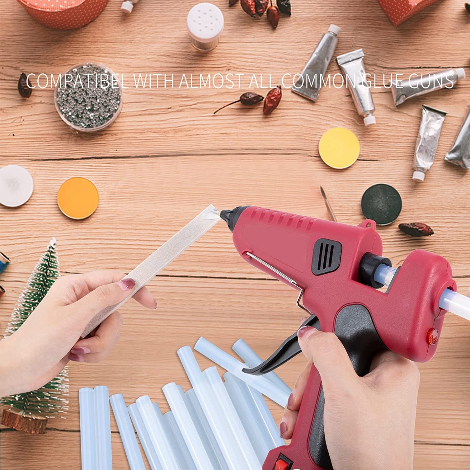 Hot Glue Sticks for Hot Glue Gun,  50 Pack 7Mm X 100Mm Hot Glue Gun Sticks - SGS Approved