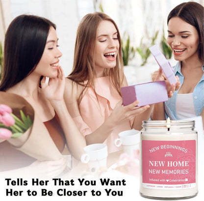 New Home Gifts - House Warming Gifts New Home, Lavender Scented Candle, New Apartment Warming Gifts, New Home Gifts for Couples,New Home Gifts for Friends, Sisters, Colleagues