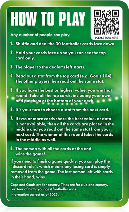 World Football Stars Specials Card Game Green, Play with Lionel Messi, Neymar and Harry Kane, Educational Gift and Toys for Ages 6 Plus