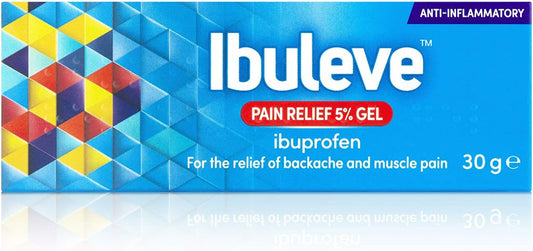 Pain Relief 5% Ibuprofen Gel, Clinically Proven, Anti-Inflammatory Relief for Joint Pain, Sprains, Backache, Muscular Pains and Sports Injuries, 30G