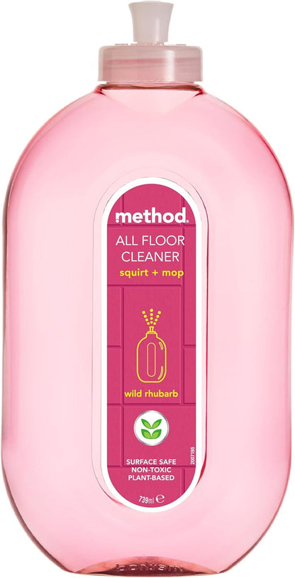 Floor Cleaner, Multi-Surface Floor Cleaner for a Bright Finish, Wild Rhubarb Scent , Pack of 1, 1 X 739 Ml