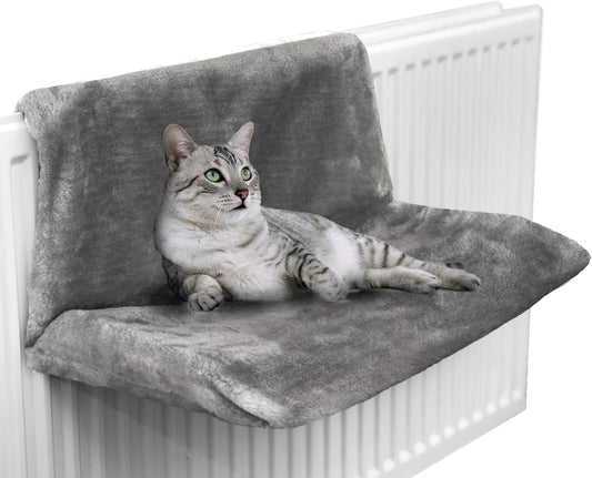 Warm and Cosy Pet Cat and Dog Radiator Bed (Grey)