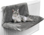 Warm and Cosy Pet Cat and Dog Radiator Bed (Grey)