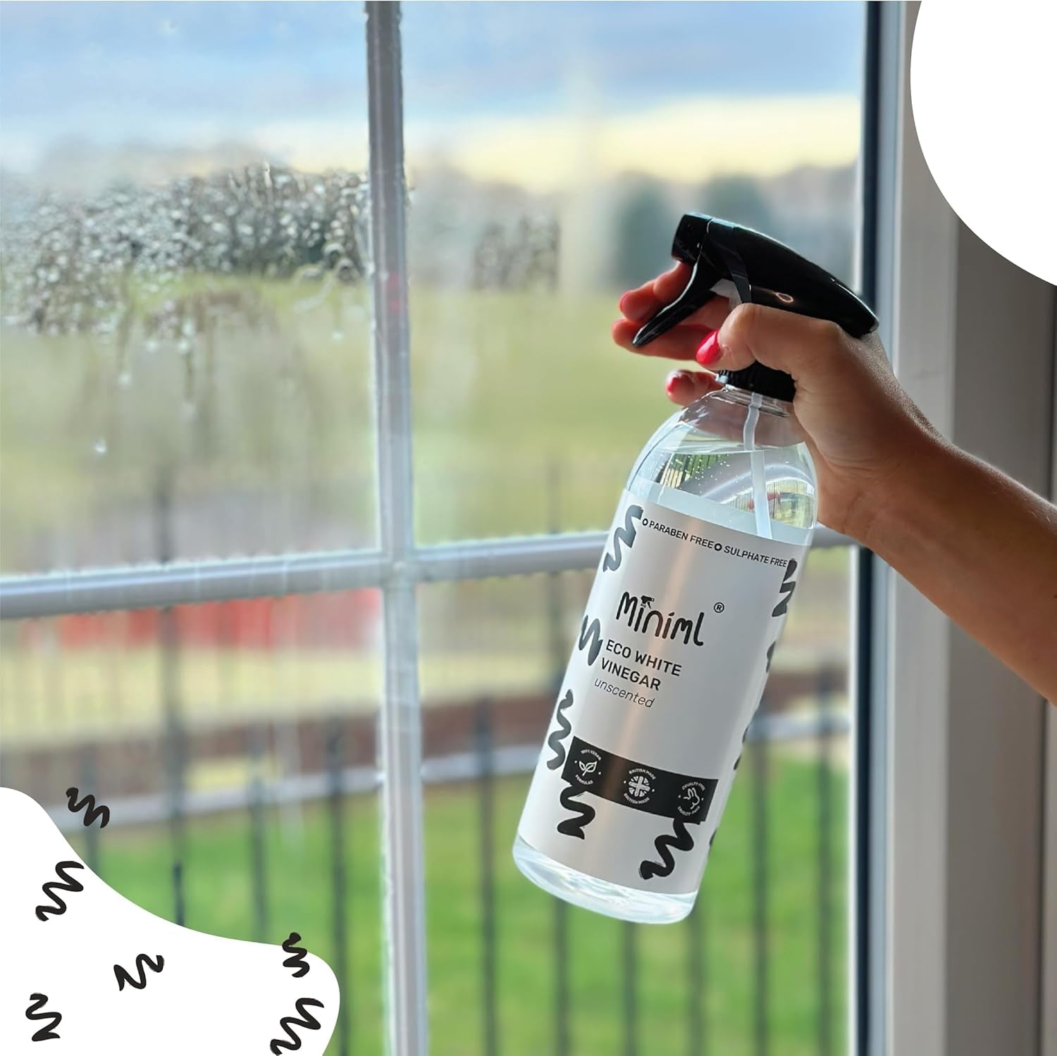 Eco White Vinegar Cleaning Unscented 750Ml - All Natural Multi-Surface & Multi-Purpose Cleaner, Limescale Remover, Laundry Softener & More - 100% Vegan & Cruelty Free