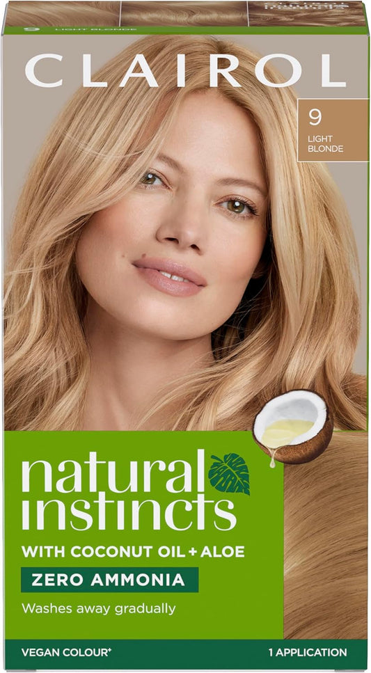 Natural Instincts Semi-Permanent No Ammonia Hair Dye, 9 Light Blonde
