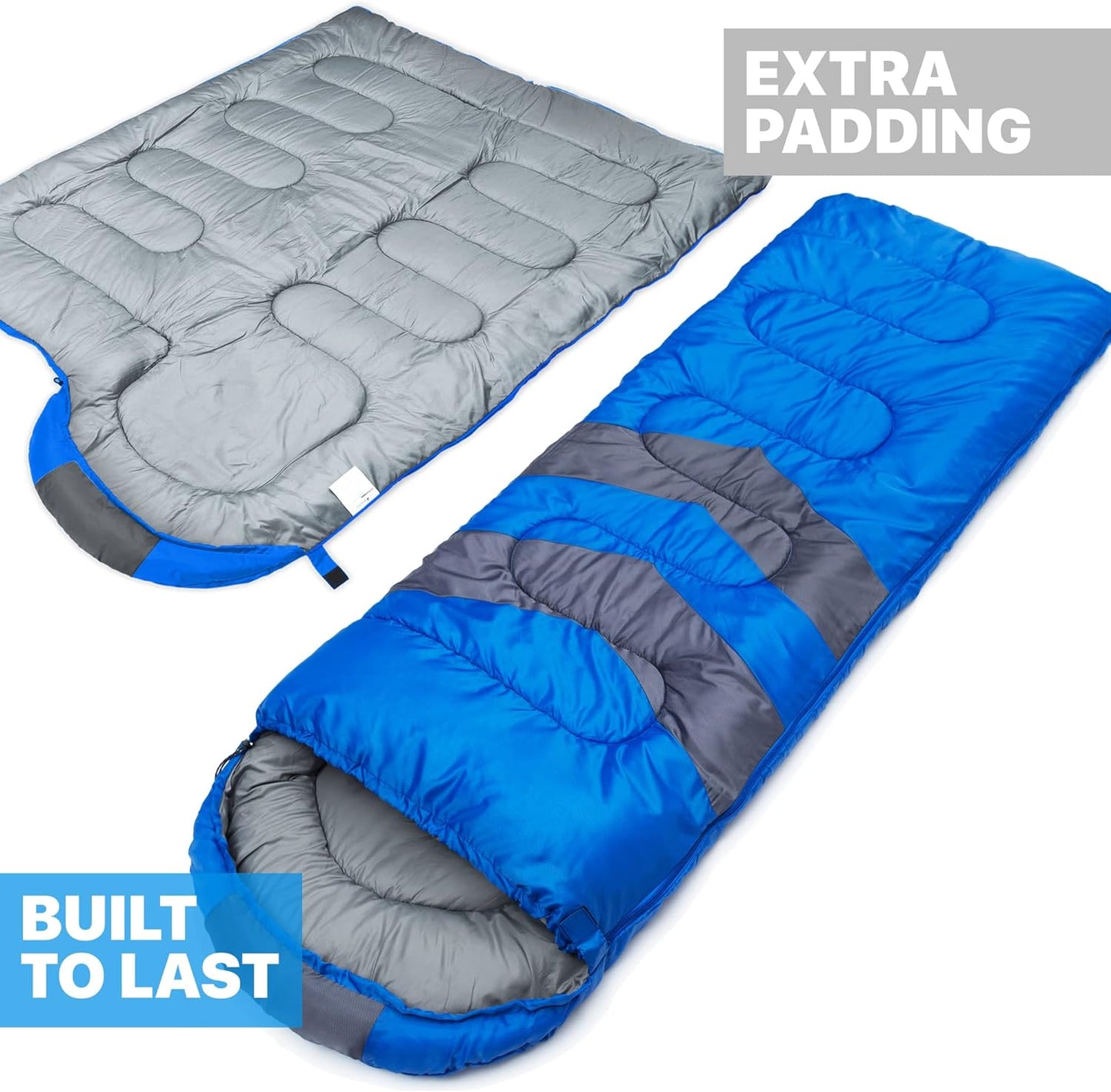 Sleeping Bags for Adults & Kids Sleeping Bag 3-4 Season - Ultralight Backpacking Sleeping Bag Cold Weather & Warm, Lightweight Compact, Single Adult Girls Boys Winter Sleep Camping Accessories