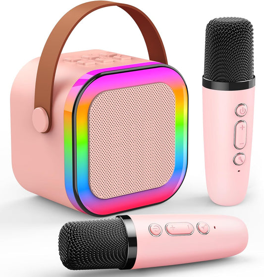 Karaoke Machine 2 Microphones, Birthday Gifts for Girls Toys Age 3-15 Year Old Girls Gifts Kids Microphone Toys for 3-12 Year Old Girls Birthday Presents Christmas Xmas Gifts for Kids Toys
