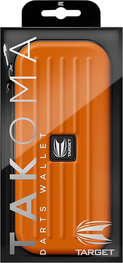 Darts Takoma Darts Wallet, Regular Size, Orange | Darts Case Holds 3 Darts | Protective EVA Dart Holder with Double Zip Lock Inner Pouches | Professional Darts Accessories