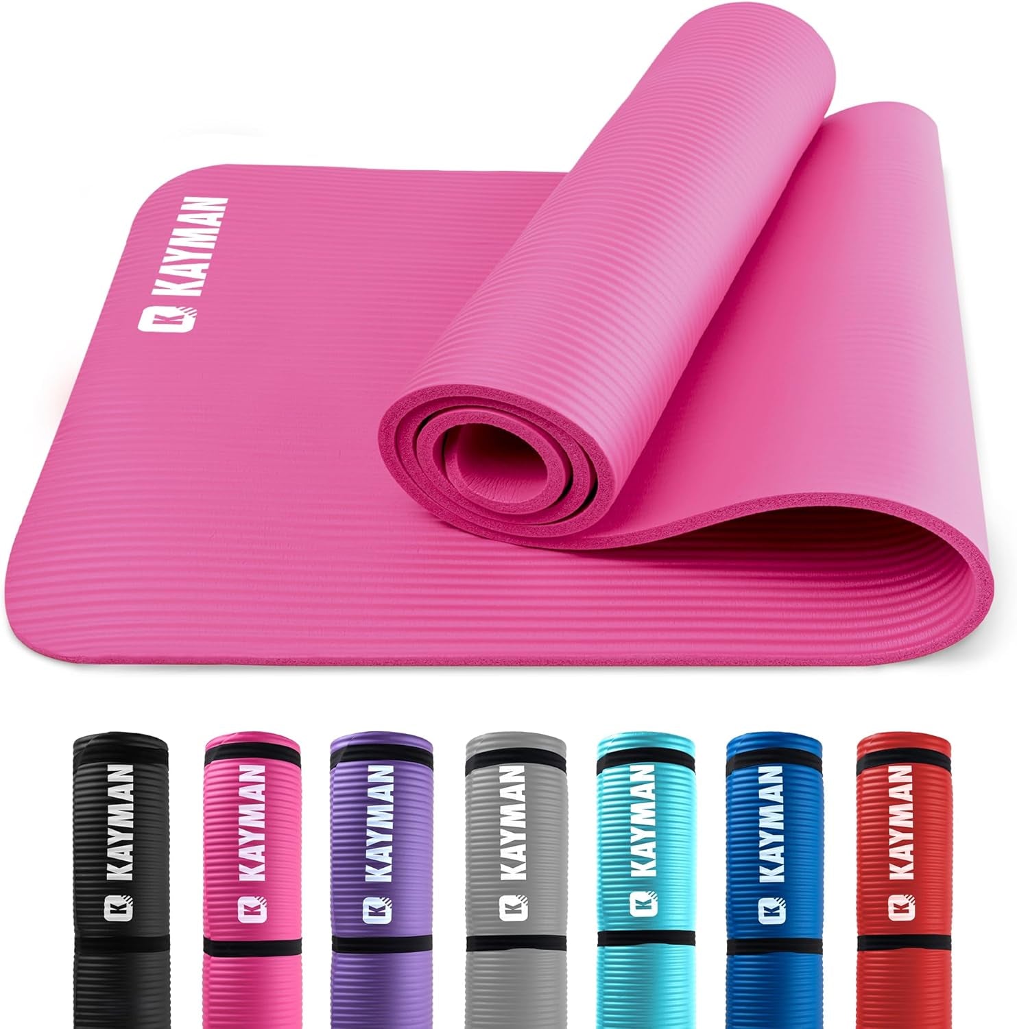 Yoga Mat – Multi-Purpose Extra Thick Foam Exercise Mats – Ideal Floor Mat for Pilates, Stretching, Resistance Workout & Therapy – Home & Gym Equipment Accessory for Men Women Kids –183 X 60Cm