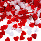 6000Pc Love Heart Confetti Paper Valentines Decorations - White and Red Heart Confetti Valentines Day Decoration - Red Paper Hearts as Engagement Party Decorations or Wedding Table Decoration