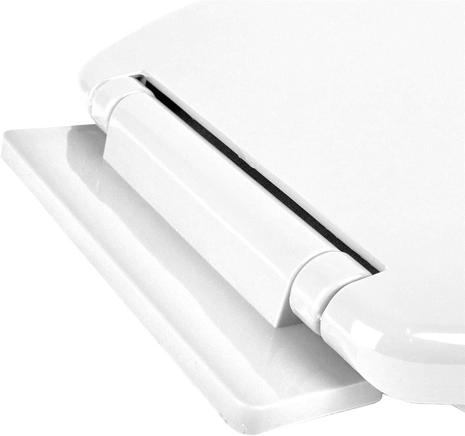 Ram® White Soft Close Toilet Seat with Quick Release for Easy Clean Loo Toilet Seat with Adjustable Hinges Standard O Shape Toilet Seat