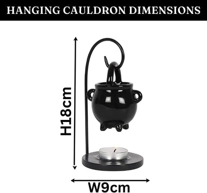 Hanging Cauldron Wax Melt Burners, Mothers Day Essential Oils and Fragrance Scented Melter, Aromatherapy Mum Ornaments for Home Decor, Living Room